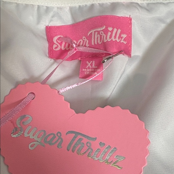 NEW Sugar Thrillz Scandal Sheet Taffeta Dress Floral Print Size XL - Picture 11 of 11